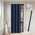 Vatge Magnetic Doorway Curtain for Privacy, Closet Curtain with Rod, Room Dividers for Closet Door and Sliding Door, 1 Panel, W42 x L80, Navy
