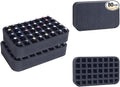 2 Pack Nail Polish Organizer Holder Foam Pad with Slots for Storage 80 Bottles (15ml/0.5fl.oz) Nail Polish or Essential Oil Tray for Drawers Black