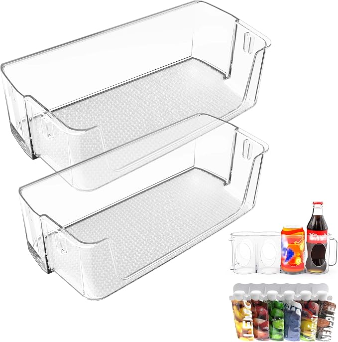 (2-Pack) Upgraded DA63-09775A DA97-20984A Refrigerator Door Bin(Right Side) | Compatible with Sam-sung Refrigerator RF27T5201SR RF28T5001SR RF28T5021SR RF27T5241SR Upper Right Door Shelves Replacement