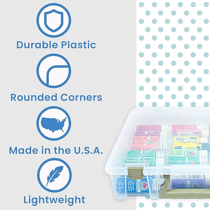 ArtBin Super Satchel 1 Compartment Box Clear Craft Organizer Storage Case