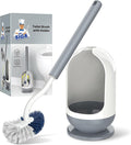 MR.SIGA Toilet Bowl Brush with Curved Design for Under Rim Deep Cleaning | Non scratch bristles easily clean hard to reach areas, 16.2 inch/41.1 cm long handle, semi-open ventilated base for quick dry