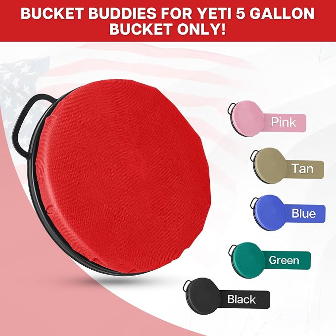 5 Gallon Bucket Seat for Yeti, Swivel Lid With Padded Top for Cozy Sitting, Cushion for Outdoor Fishing, Hunting, Gardening, Camping, Car Washing, Softball Training