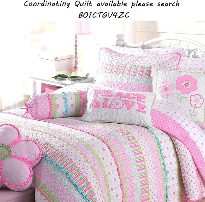 Cozy Line Home Fashions Pink Greta Pastel Floral Embroidered Decorative Pillow (Floral Embroidered 1 - Piece)