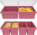 Silicone Freezer Trays with Lids, 2 Cup & 1 Cup Soup Container Style Ice Cube Trays, Easily prepare portioned meals, Great for storing soups, leftovers, sauces and other dishes, Dishwasher, Oven Safe