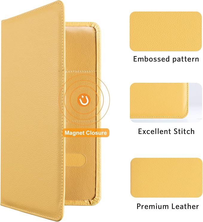 CoBak Car Registration and Insurance Holder | Vehicle Glove Box Organizer, Auto Truck Compartment Document Case with Magnetic Closure for Insurance & Driver License