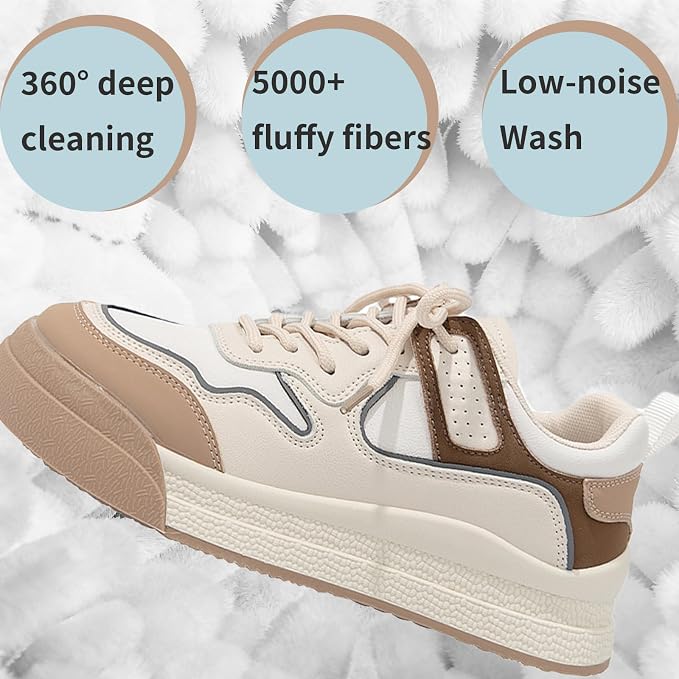 Shoe Washing Machine Bag Laundry Shoe Bag for Washer and Dryer Reusable 2pc Shoe Cleaning Bags for Sneakers 360 Deep Cleaning for All Shoes Types with Invisible Zipper
