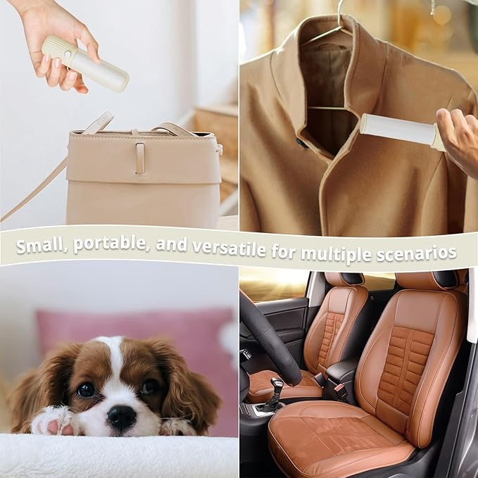 Compact Lint Remover with 150 Sheets, 1 Roller + 4 Refills, Green | Mini Size & Easy Carry, Protective Cover, Multi-Surface Pet Hair Removal for Clothes, Home & Travel Ready
