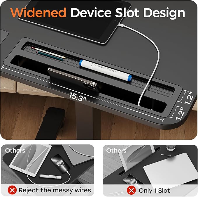 28" Mobile Standing Desk with Drawer, Portable Laptop Desk | Rolling Desk with Cup Holder & Hooks, Height Adjustable Computer Cart on Wheels for Classroom, Study Desk with Storage, Black