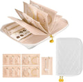 Travel Jewelry Case Organizer for Women, Jewelry Storage Book with Small Pouch, Travel Jewelry Bag Case for Traveling Necklace, Earrings, Rings, Bracelet Organizer