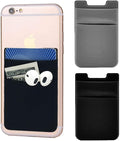 Fulgamo Phone Wallet Stick on,Card Holder for Phone Case,Phone Card Holder | 2Pack,Stretchy,Self Adhesive Sticker,Double Pocket,Sticky,Credit ID Card Pouch,Back of Cell Phone,For iPhone Samsung Galaxy