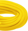 DMiotech 100ft Wire Loom Split Tubing 1 1/4 Inch(31.8mm) ID, Cord Protectors from Pet Flexible Conduit Cable Management for Office Home Garden, Yellow