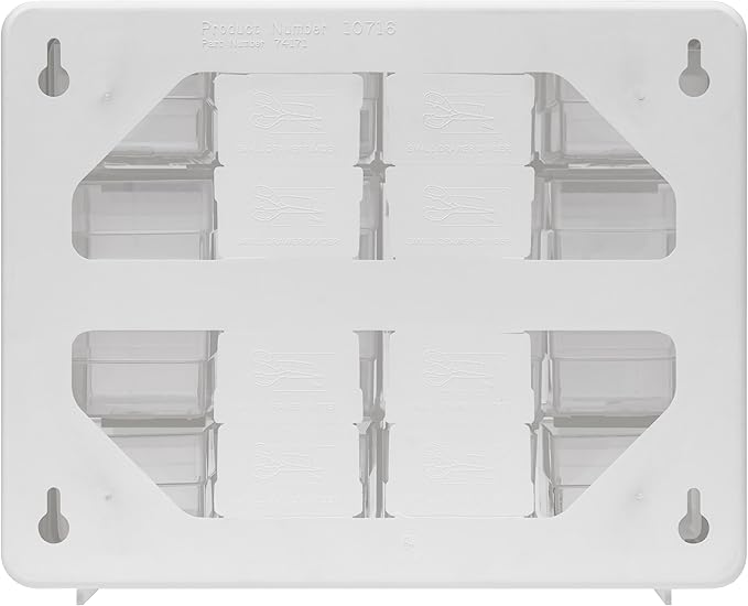 Akro-Mils 16-Drawer Plastic Drawer Storage Cabinet for Garage Organization, Beads, Makeup Organizer, Building Bricks Storage, Teacher Toolbox, 10-1/2" W x 6-1/2" D x 8-1/2" H, 10116 White