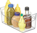 iDesign Plastic Condiment Organizer with Handles, Clear | For Fridge, Made in USA