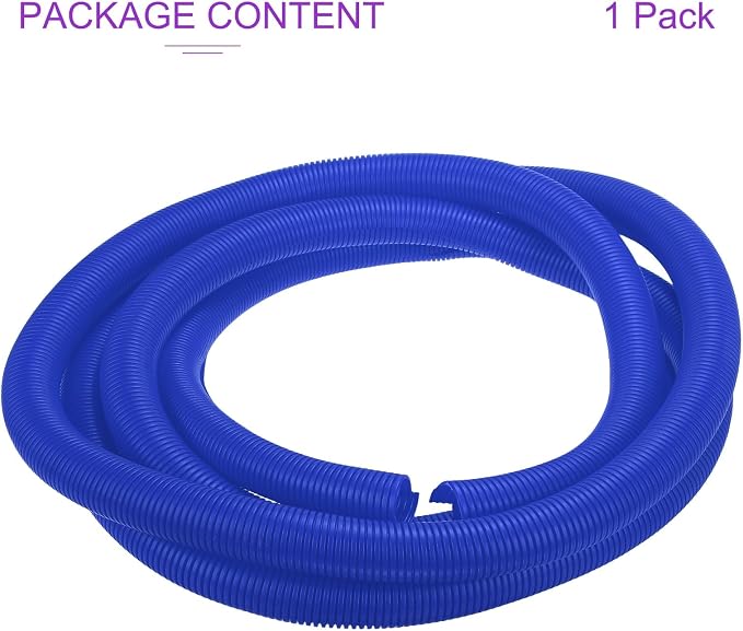 DMiotech 10ft Wire Loom Split Tubing 1 1/2 Inch(38.1mm) ID, Cord Protectors from Pet Flexible Conduit Cable Management for Office Home Garden, Blue