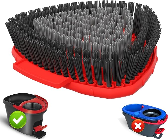 Fatmass Scrub Brush Mop Head Replacement Compatible with O Cedar EasyWring 1 Tank Spin Mop,New Upgrade Stiff Bristle Shower Brush Scrubbing Brush Cleaning Brush for Bathroom, Kitchen, Tub, Tile