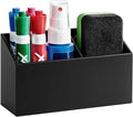 Magnetic Dry Erase Marker Holder for Whiteboard, Acrylic Magnet Pen Holder for Refrigerator Fridge, Marker Holder for Classroom Teacher, Pencil Cup,Office Accessories, Locker Organizer(Black)