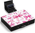 Bow Metal Wallet Credit Card Protector Case Equipped RFID Blocking | with Pop-Up Button Slim Business Cards Holder Aluminum Cards Case Exclusive Bow Gifts for Women Men