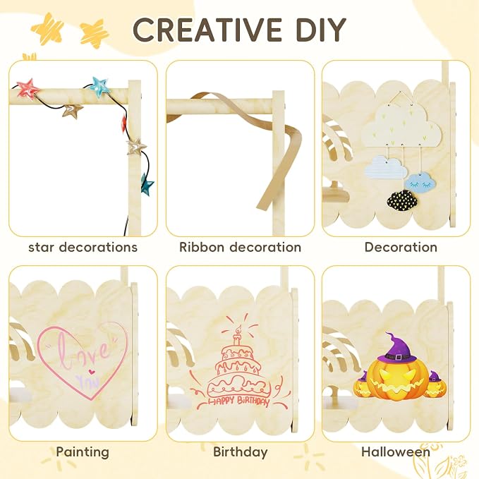 Wooden Baby Shower Crate Closet, Wooden Baby Shower Crate Closet, Boys and Girls for Baby shower wooden basket Gifts, Welcome Baby Gifts, Suitable for Pregnancy Glfts for New Parent