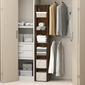 Furinno Cubicle 6-Tier Closet Organizers and Storage, Closet Organizer, Open Shelf Closet Storage, 21.1" W, for Wardrobe, Bedroom, Living Room, Amber Pine