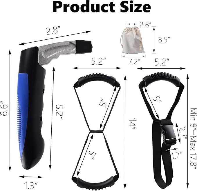 3PC Mobility Standalone Standing Assist Grip Handle/Adjustable Standing Aid Safety Handle/Kit Car Door Assist Handle for Elderly and Handicapped, Injured, Pregnant Woman