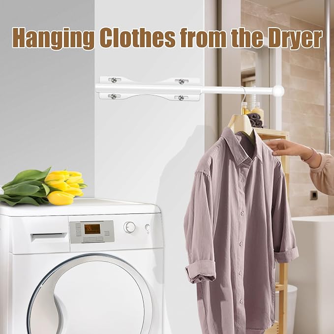 13" Valet Rod For Closet Pull Out Adjustable For Closet,1 Pack White | 13" pull-out valet rod provides convenient hanging space for clothes in closets, bedrooms and laundry rooms.