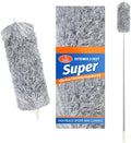 ZZ LAZYCOTTAGE Duster with Extension Pole & Flexible Head, Gray Feather Duster, Long Ddusters for Cleaning for High Ceilings, Walls, Fans, Cobweb and Furniture