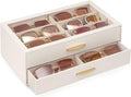 Lolalet Enlarged Sunglasses Organizer for women | Multi Eyewear Storage Box, Eye Glasses Case Display Holder with Clear Lid for Eyeglass Collection