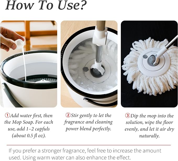 Premium Mop Soap Highly Scented, Odor-Eliminating Floor Cleaner for Mopping Hardwood, Tile, LVP, Laminate, 4X Concentrated Formula, Streak-Free No Residue, Pet Safe, 32oz (Island Coconut)