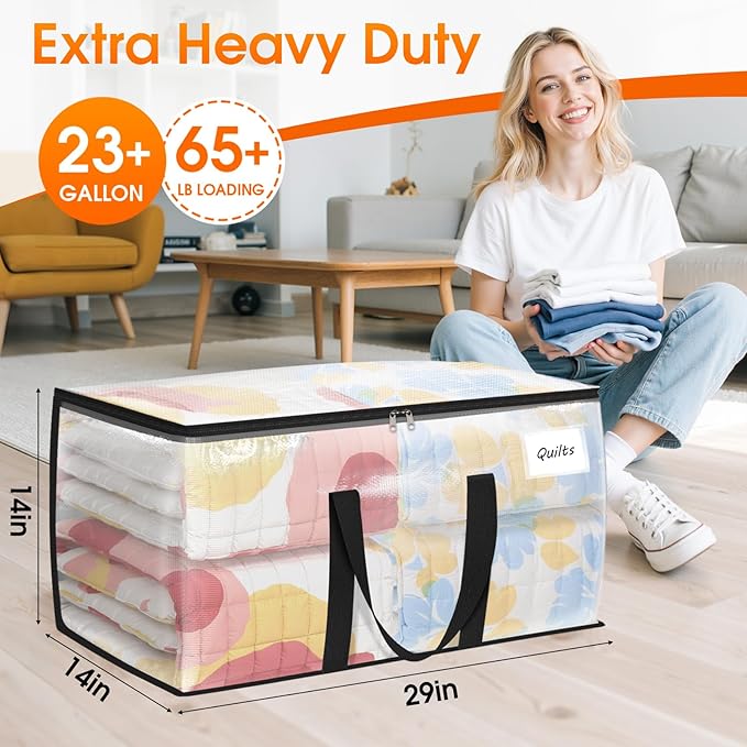 Fab totes Moving Bags Extra Heavy Duty Oversized Storage Bags with Reinforced Handle and Double Zippers,Moving Supplies Totes for Storage Packing Dorm Room Essentials Alternative to Moving Boxes