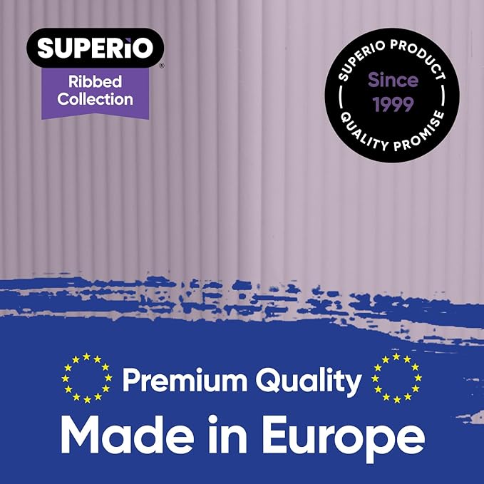 Superio Ribbed Collection - Decorative Plastic Basket Open Home Storage Bins Organizer, Small Lilac Purple (2 Pack) Container Boxes for Organizing Closet Storage Bins for Shelves 1.5 Liter