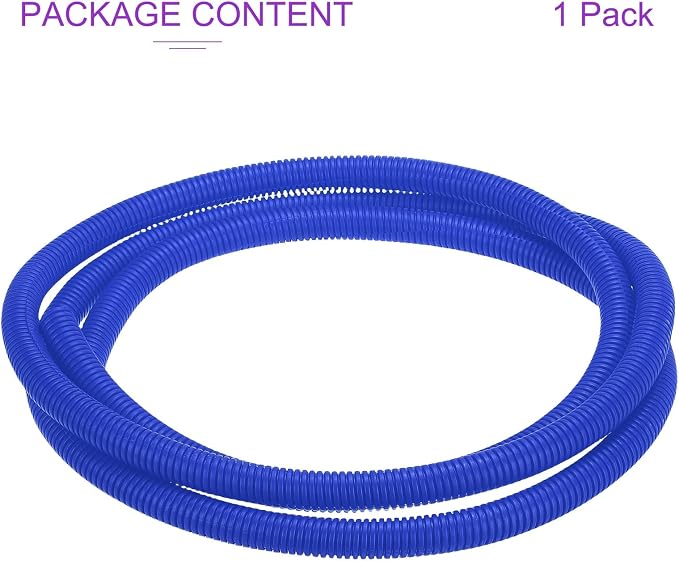 DMiotech 50ft Wire Loom Split Tubing 1/2 Inch(12.7mm) ID, Cord Protectors from Pet Flexible Conduit Cable Management for Office Home Garden, Blue