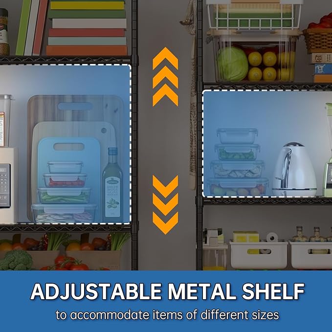 3Pack Wire Shelving 1500lbs 6 Tier Storage Shelves with Wheels NSF Certified Heavy Duty Steel Metal Shelf Adjustable Rolling Rack Kitchen Garage Closet Pantry Laundry 36" Wx16 Dx79 H