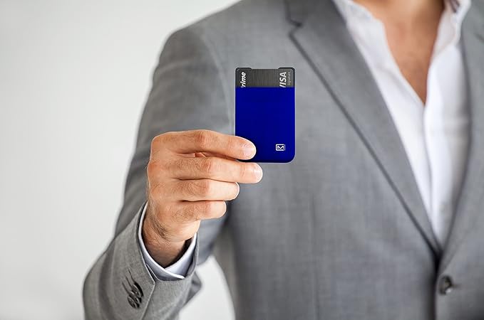 Modern Carry Ultra Thin Wallet for Men & Women, Single Pocket or 2 Slot Options, Slim Stretch Fabric Minimalist Front Pocket Card Holder