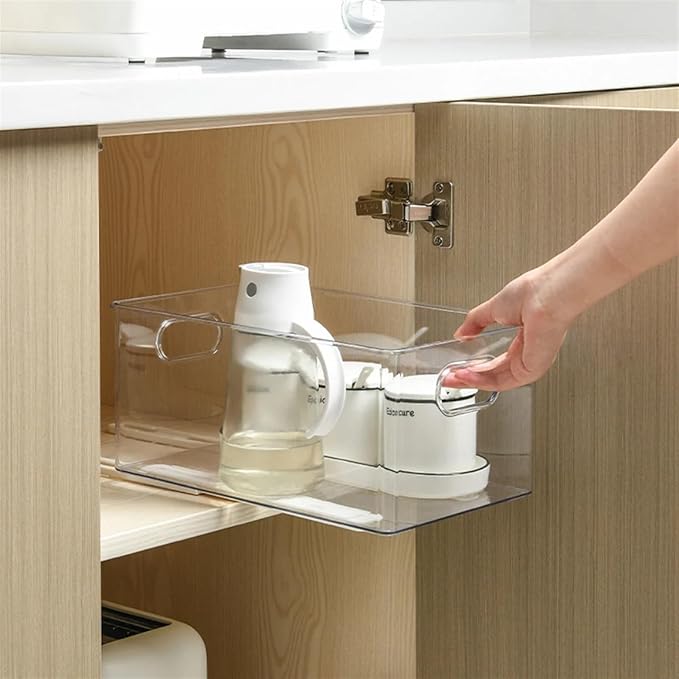 4PCS Set Home Storage Rack Track Closet Slides Pullout Track Drawer Basket Pull Rail Home Kitchen Bedroom Storage Accessories(Style A 1pc)
