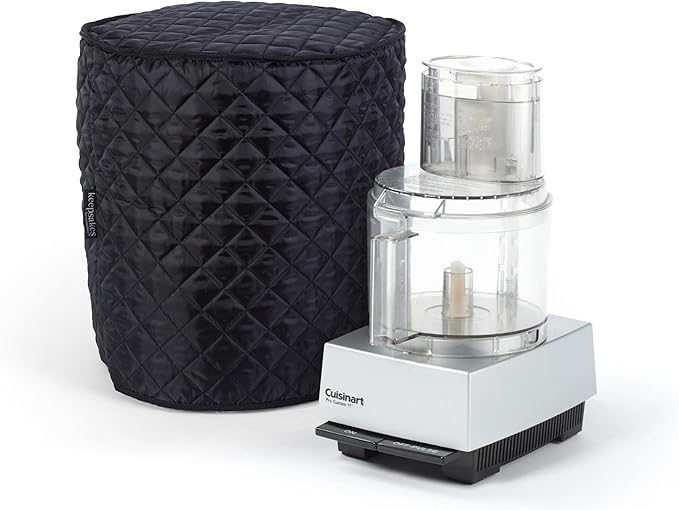 Covermates Keepsakes Blender Cover – Quilted Appliance Protector for Food Processors – Dust & Stain Resistant, Washable Slip‑On Design for Countertop Storage, Black