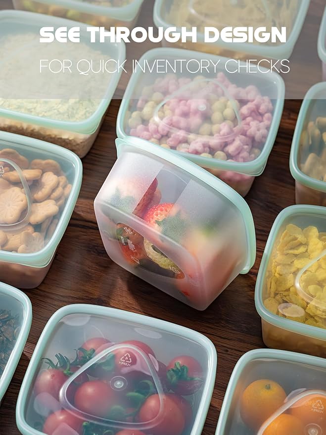 LivLab Mker 40 PCS Meal Prep Containers with Lids - Freezer Food Storage Containers Bpa-Free Reusable Lunch Boxes for Leftovers, Salad, Fruits, Snack - 20 Sets | 20 fl oz | 2.5 Cups