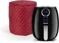 Covermates Keepsakes Air Fryer Cover – Quilted Deep Fryer Appliance Protector for Kitchen Counter Storage – Dust & Stain Resistant – Washable Slip-On Design, Red