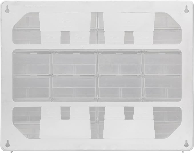 Akro-Mils 24-Drawer Plastic Drawer Storage Cabinet for Garage Organization, Bead Organizer, Building Bricks Storage, Teacher Toolbox, Makeup Organizer, 20" W x 6" D x 16" H, 10124 White
