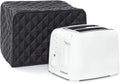 Covermates Keepsakes Toaster Cover – Quilted Appliance Protector for Coutertop Bread Ovens – Dust & Stain Resistant, Washable Slip‑On Design for Countertop Storage, Black