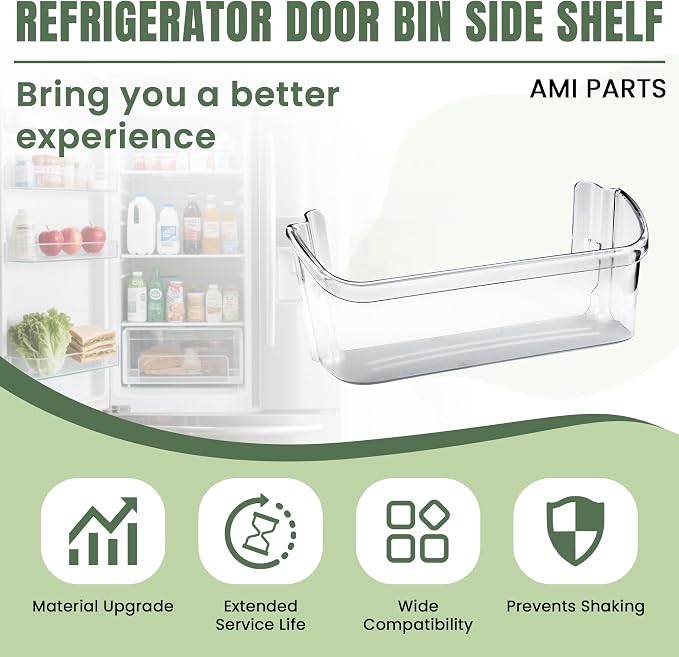 AMI PARTS 240363702 Refrigerator Door Shelf Bin | Fit for Frigidaire, Kenmore Refrigerator - Replaces 240363704, 240363705, 240363708, AP2116106, PS430207