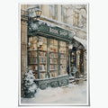 Winter Book Shop New York Book Lover Art Aesthetic Poster Canvas Wall Art Decoration Living Room Home Decor Bedroom Decoration Poster Unframed12x18inch