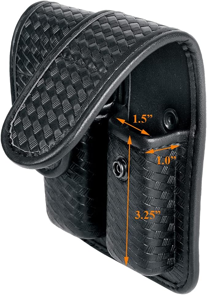 Molded Double Mag Pouch Holster with Double and Single Stack Magazines .380, 9mm & 40 Cal for S&W M&P Ruger Glock Walther H&K