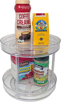 Dial Industries Lazy Susan Turntable Pantry Organizer, 2 Tier, 10.5 Inch | Great for spices, condiments and canned goods, Spins smoothly on cabinet, Keeps items organized and within reach