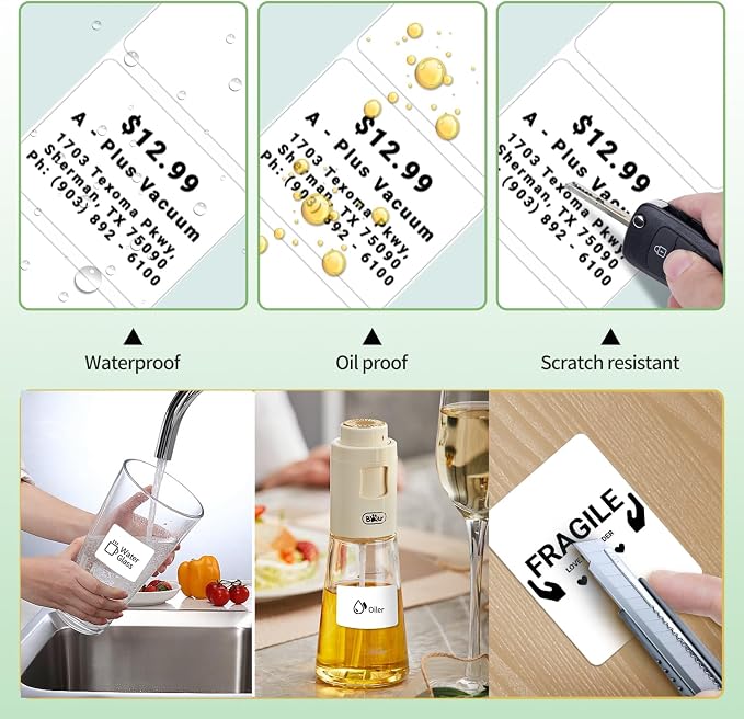 Phomemo Labels- 3 Rolls Thermal Label for M220/M221/M250/M200/M260 Thermal Paper 2.36"x 3.14"(60x80mm)- M220 Labels Multi-Purpose Sticker Label for Logo/Barcode/Stickers/Address, Total of 270 PCS