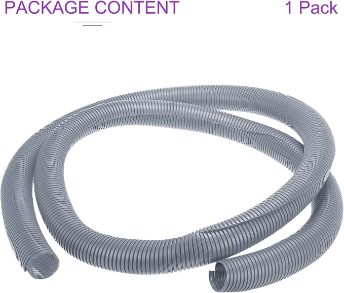 DMiotech 10ft Wire Loom Split Tubing 2 Inch(50.8mm) ID, Cord Protectors from Pet Flexible Conduit Cable Management for Office Home Garden, Gray