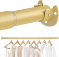 Closet Rod,17-40 Inch,Heavy-Duty Adjustable Closet Rods for hanging clothes | Easy to Install,1.3 Inch Diameter 66 lbs max load,Heavy-Duty Thickened Metal