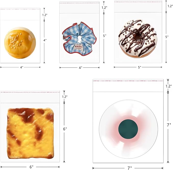 Square Self Sealing Cello Bags 3x3'' 500pcs Tiny Adhesive Cellophane Bags Crystal Sealable OPP Poly Glassine Bags 2mil for Packaging Decorative Wrappers Bakery Cookies