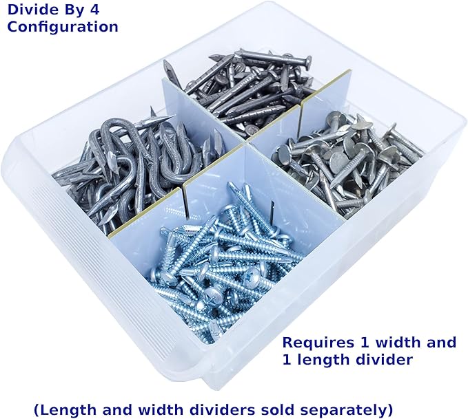 (24-Pack) Large Drawer Configurable Width Dividers compatible with Akro-Mils Plastic Storage Craft Cabinets, (Dividers Only)