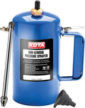 LAUCO Non Aerosol Pressure Sprayer - Refillable Pressurized Sprayer Bottle for Oil, Solvent, Degreasers, Lubricants - Rechargeable Steel Canister with Brass Nozzles, 32oz. (1, Blue) 69533