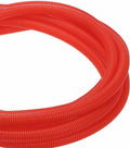 DMiotech 100ft Wire Loom Split Tubing 5/8 Inch(15.9mm) ID, Cord Protectors from Pet Flexible Conduit Cable Management for Office Home Garden, Red